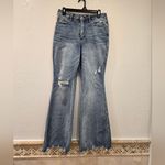 Judy Blue  Mid Rise Tummy Control Destroy Flare Denim Jean Size 14W Photo 4