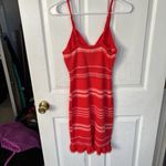 Elegant Red Striped Mini Dress Photo 1