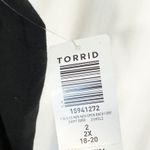 Torrid Plus Size 2X Top Foxy Open Back Keyhole Black Long Sleeve Holiday 1387 Photo 4