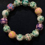 Antique Venetian Lampwork
Decorated Fancy Big Beads Tutti Frutti Murano Bracelet Photo 5