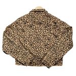 DL1961 Clyde Cropped Leopard Raw Hem Denim Trucker Jacket Photo 3