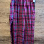 Vintage Cat Sweater Knit Sz L Pink Set Plaid Skirt Retro 70’s New Red Size L Photo 0