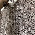 Reiss  Pink Chiffon Button front long sleeve tie collar metallic trim blouse US 6 Photo 5