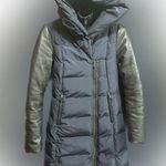 Mackage  Leather Sleeves Navy Blue/Black PUFFER Jacket Size XS EUC Photo 0