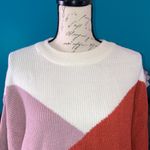 Sophie Rue  Colorblock Cable Knit Sweater, Large Photo 1