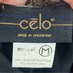 Celo Brown Flowy Raw Edge Snakeskin Print Ribbon Strip Dress M Size M Photo 11