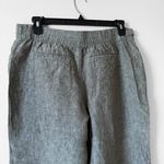 Athleta  Voyager Green Linen Ankle Pants Pockets Women’s Size 14 Tall 34X29 Photo 4