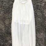 Hekka Croche Halter Maxi Dress in White, Size L​​​​​ White Size L Photo 1