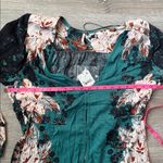 Free People NEW Womens Green Mikayla Print Long Sleeve Deep V Neck Tunic Medium Photo 9