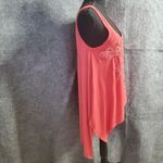 Free People size S coral asymmetrical Handkerchiefs hem blouse tank top Photo 9