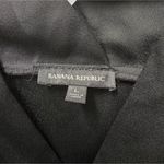 Banana Republic  Cross Dress Tunic Size Large Black, Satin trim neck & bottom Photo 5