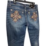 Miss Me Size 29 Boyfriend Capri Blue Denim Embellished Jeans Photo 1
