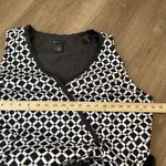 Lane Bryant Faux Wrap Sleeveless Dress Black White Belted Fit & Flare ~ Size 22 Photo 14