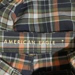 American Eagle Women’s  ankle length plaid print straight leg stretch pants 4 Photo 2