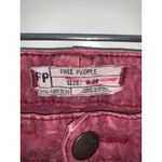 Free People  Women's Red Jacquard Textured Skinny Jeans‎ Size 26 Photo 1