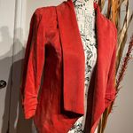 Anthropologie Cartonnier Faux Suede Textured Blazer Bright Neon Cárdigan Work Preppy Photo 1