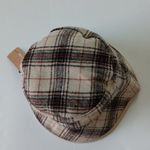 Steve Madden  Women's Reversible Plaid Bucket Hat Cream Fabric Photo 6