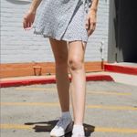 Brandy Melville  Genevieve Black and White Floral Wrap Skirt Photo 2