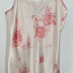 Vintage Floral Pink Lace Trim Satin Slip Nightgown Private Luxury Fairycore Size M Photo 2