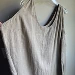 Flax Slipster 1G Natural Cream Maxi Linen Dress Sleeveless Photo 2