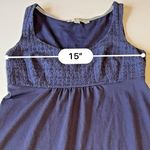 Boden USA Boden Navy Blue Eyelet Tank Dress Women's Size 4 Long US, 8L UK Modal Cotton Photo 4