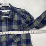 We The Free  Flannel Blouse Womens S‎ Blue Tie Sleeve Button Front Western Boho Photo 1