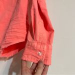 Frank & Eileen  Barry Famous Denim Button Down Distressed Shirt Neon Watermelon Photo 7