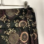 Star City Vintage Black Floral Satin A-Line Skirt 12 Photo 2
