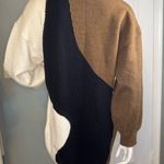 SheIn Women's Mock Neck Abstract Colorblock Knit Sweater Dress. Photo 7