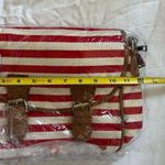 NWT: red & white striped cloth purse Photo 2