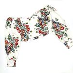Crop Top Floral Blouse Top Tee Shirt T Photo 2