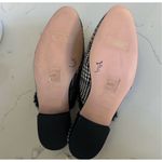 J Crew Academy faux fur loafer mule glen plaid size 7.5 Black Photo 1