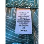Victorias Secret Satin Banana Leaf Tank and Shorts Set Size Medium Green Photo 8