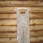 Pisarro Nights Nights Blush Beige Beaded Sequin Gown Dress 10 Tan Photo 9