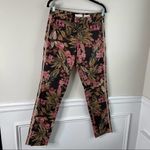 Anthropologie  chino tropical floral relax fit tuxedo striped‎ pants size 27 Photo 2