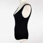 Willow Black Ribbed Knit Bodysuit V Photo 4