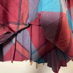 American Vintage VTG Plaid Pleated Wool Skirt Midi Skirt Red Multi 60’s-70’s Union Made Academia Photo 4