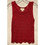 Victoria's Secret  Vintage Red Stretch Lace Top Cami Scallop Bottom Photo 1