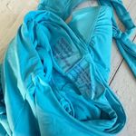 Soluna Swim Standard Buckle Up One Piece Bandeau Swimsuit Size Medium Blue Photo 5