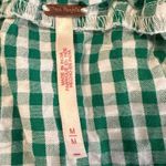 Free People  Bohemian Embroidered Gingham Seersucker Cass Maxi Dress Green Medium Photo 11