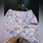 Southern Lady Blue Ankle Cropped Pants with Feminine Print size 12 Size M Photo 13