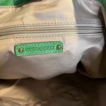 Cynthia Rowley Green White Blue Color Block Leather Purse Shoulder Bag Tote Photo 3