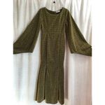 Order Plus  Gold Sparkly Formal Bell Sleeve Dress (M) Photo 5