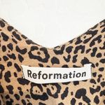Reformation  Bates Leopard Midi‎ Dress in Brown Tan Party Vacation Resort Size 2 Photo 6