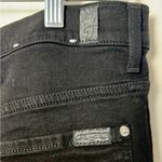 7 For All Mankind Women's Black Distressed Button Down Skinny Jeans Size 31 Photo 5