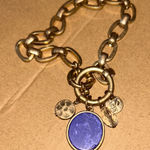 Premier‎ Gold Bracelet with Blue Charms Photo 0
