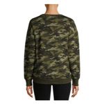 No Boundaries  Juniors Camo Printed Green Scoop Neck Pullover Sweatshirt SZ Large Photo 3