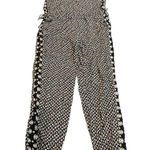 ZARA Patterned Sleeveless Jumpsuit Black Off White Size Small Photo 0