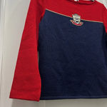 St. John  Vintage Knit Red and Navy Nautical Logo Long Sleeve Top Sz Small Petite Photo 3