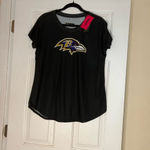 NFL Foco  Women's Black Graphic Tee Baltimore Ravens Photo 4